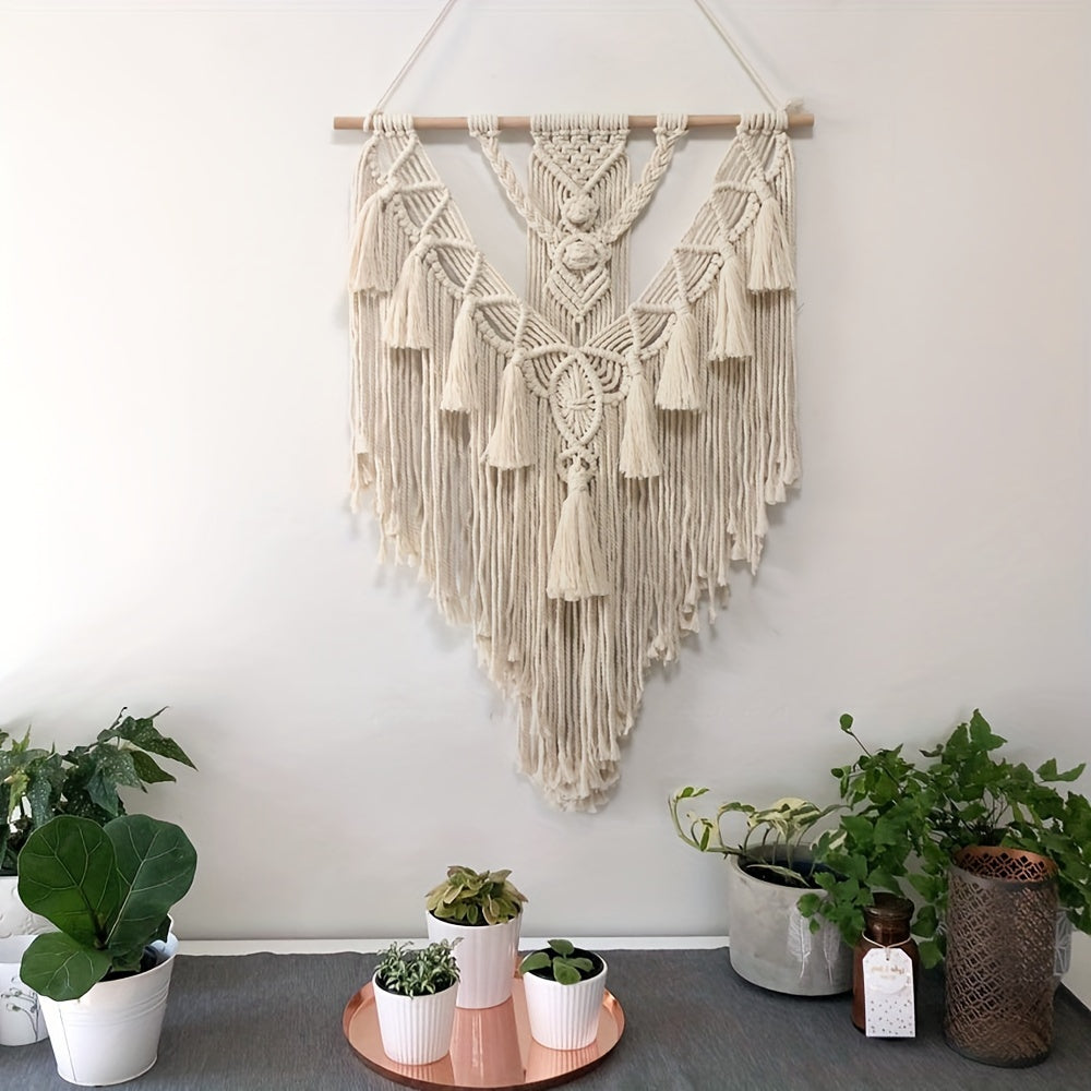 Handwoven Macramé Wall Hanging, 70 x 45 cm