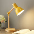 Wooden LED Desk Lamp with Flexible Arm, yellow