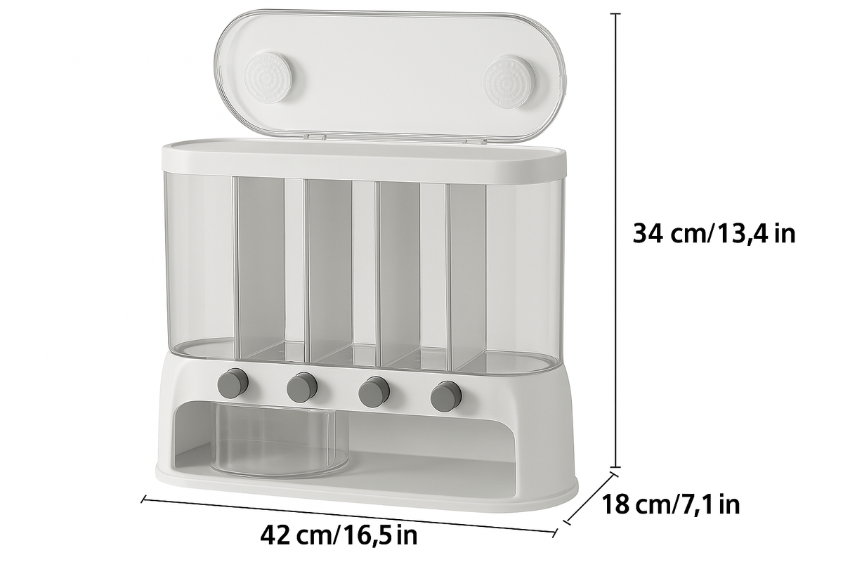 Five-Compartment Airtight Pantry Dispenser